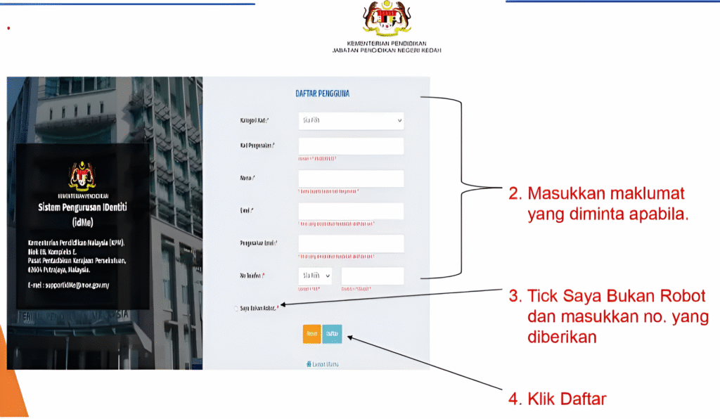 Proses Pendaftaran;