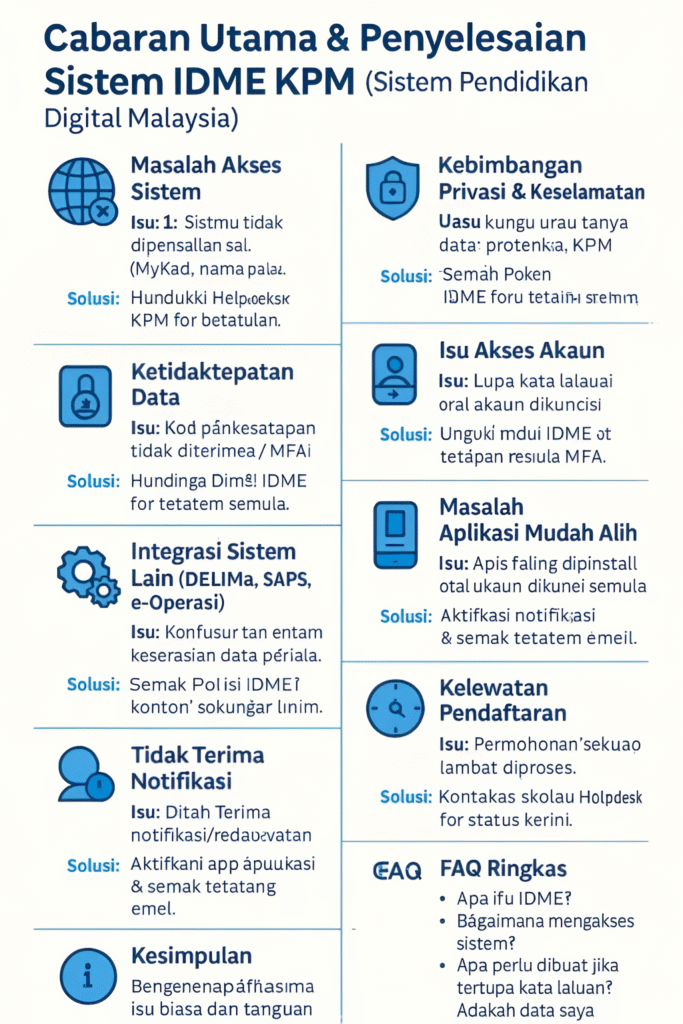 Masalah Semasa Penggunaan Aplikasi IDME