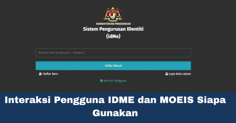 Interaksi Pengguna IDME dan MOEIS Siapa Gunakan