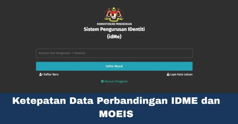 Ketepatan Data Perbandingan IDME dan MOEIS