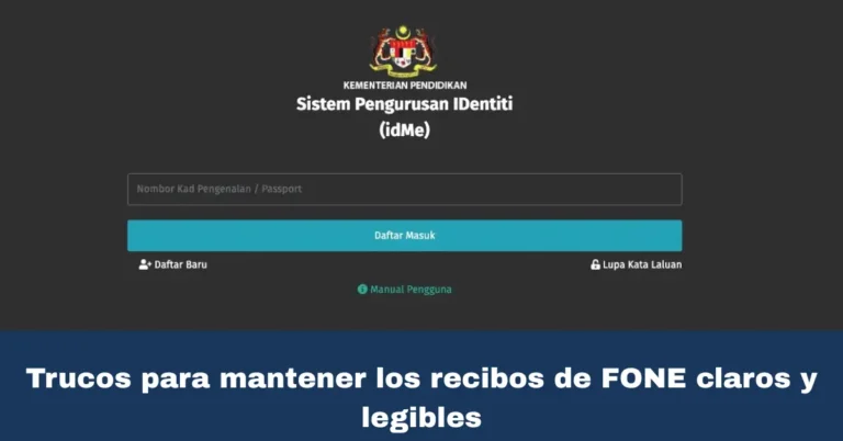 Trucos para mantener los recibos de FONE claros y legibles